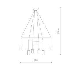 Pakabinamas šviestuvas IMBRIA 6xGU10 IP20 Juoda
