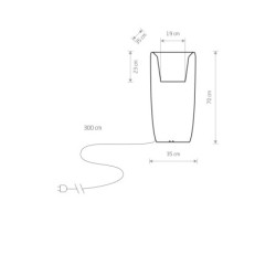 Dekoratyvinis lauko šviestuvas FLOWERPOT M 1xE27 IP44 Balta