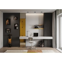 Taškinis šviestuvas FLEA 1xGX53 max 12W LED IP20 Juoda