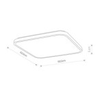 Plafonas AGNES SQUARE LED 64W 3000K IP44 Balta