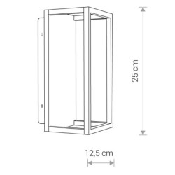 Sieninis šviestuvas SYMMETRY LED 7W 3000K IP54 Grafito