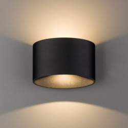 Sieninis šviestuvas ELLIPSES LED 10W 3000K IP54 Juoda