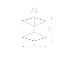Sieninis šviestuvas TRIANGLES LED LED 10W 3000K IP54 Juoda, Aukso