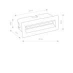 Sieninis montuojamas lauko šviestuvas BAY LED LED 5W 3000K IP65 Juoda