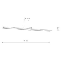 Sieninis šviestuvas LATH LED LED 16W 4000K IP44 Chromo