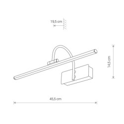 Sieninis šviestuvas GIOTTO LED S LED 9W 3000K IP20 Antikinio žalvario