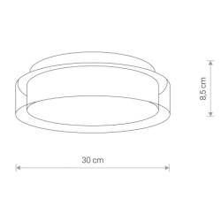 Lubinis šviestuvas PAN LED 12W 4000K IP44 Baltas