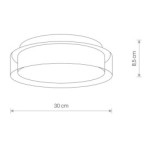 Lubinis šviestuvas PAN LED 12W 4000K IP44 Baltas