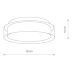 Plafonas PAN LED M LED 17W 4000K IP44 Permatoma