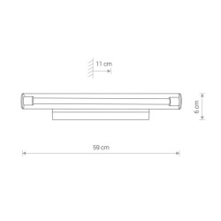 Sieninis šviestuvas ION LED M LED 12W 3000K IP20 Skaidri