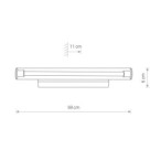 Sieninis šviestuvas ION LED M LED 12W 3000K IP20 Skaidri