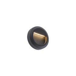 Sieninis šviestuvas SIDEWALK ROUND LED 3W 3000K IP54 Juoda