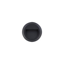Sieninis šviestuvas SIDEWALK ROUND LED 3W 3000K IP54 Juoda