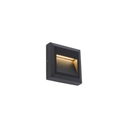 Sieninis lauko šviestuvas SIDEWALK LED 3W 3000K IP54 Juoda