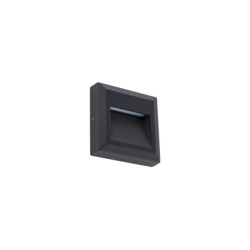 Sieninis lauko šviestuvas SIDEWALK LED 3W 3000K IP54 Juoda