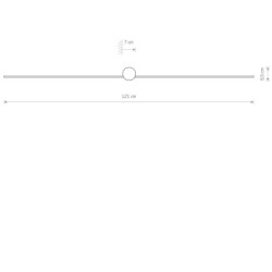 Sieninis šviestuvas PIN LED L LED 15W 4000K IP44 Juoda