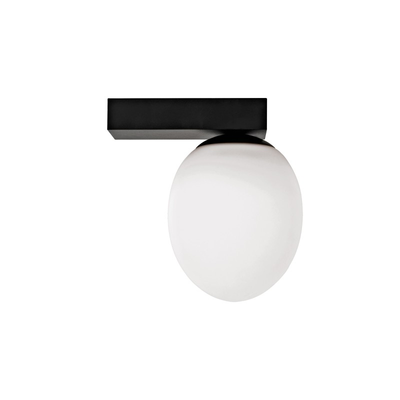 Sieninis šviestuvas ICE EGG C G9 IP44 Juoda