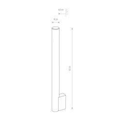Sieninis šviestuvas ICE TUBE LED M LED 8W 4000K IP44 Balta