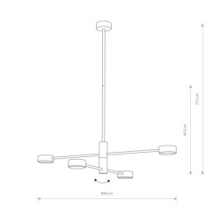 Pakabinamas šviestuvas ORBIT 4xGX53 IP20 Juoda
