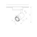 Šviestuvas bėginei sistemai PROFILE ZOOM LED LED 9W 4000K IP20 Balta