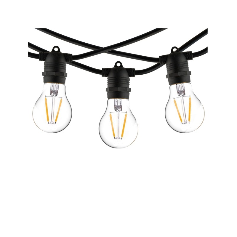 Girlianda FESTOON LIGHTS 6m E27 220V IP65 Juoda