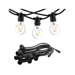 Girlianda FESTOON LIGHTS 6m E27 220V IP65 Juoda