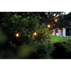 Girlianda FESTOON LIGHTS 9m E27 220V IP65 Juoda