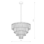 Pakabinamas šviestuvas CRISTAL L 12xE14 Skaidri