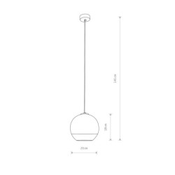 Pakabinamas šviestuvas GLOBE PLUS S 1xE27 IP20 Chromo