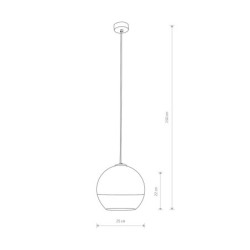 Pakabinamas šviestuvas GLOBE PLUS M E27 IP20 Chromo