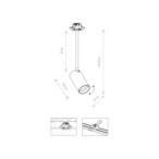 Pakreipiamas šviestuvas MONO SURFACE LONG S GU10 IP20 Balta