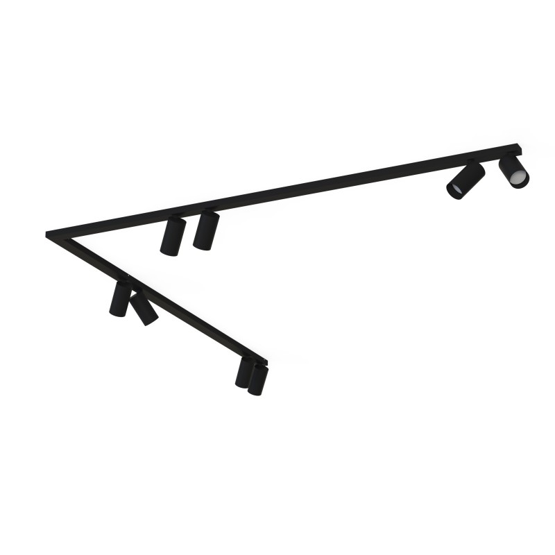 Pakreipiamas šviestuvas MONO CORNER 2x150 8xGU10 R50 IP20 Juoda