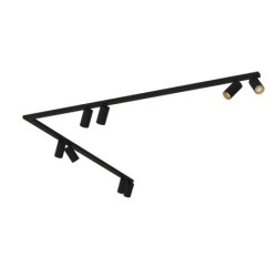 Pakreipiamas šviestuvas MONO CORNER 2x150 8xGU10 IP20 Juoda