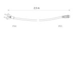 Maitinimo laidas FESTOON LIGHTS 2.5m 220V IP44 Juoda