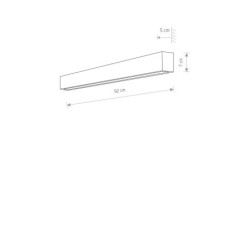 Sieninis šviestuvas STRAIGHT WALL LED M T8 IP20 Balta