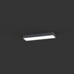 Lubinis šviestuvas SOFT CEILING 2xT8 IP20 Grafito