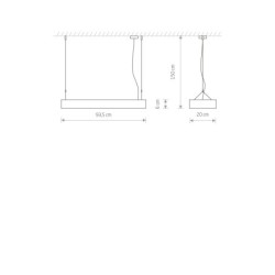 Pakabinamas šviestuvas SOFT 2xLED TUBE T8 IP20 Balta