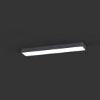 Plafonas SOFT 2xLED TUBE T8 IP20 Grafitinė