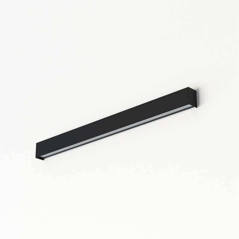 Sieninis šviestuvas STRAIGHT WALL LED M T8 IP20 Juoda