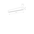 Sieninis šviestuvas STRAIGHT WALL LED M T8 IP20 Juoda
