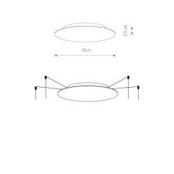Jungiamoji rozetė CAMELEON CANOPY A MINI IP20 Juoda