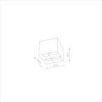Taškinis šviestuvas MIDI LED LED 16W 3000K IP20 Balta