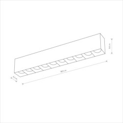 Taškinis šviestuvas MIDI LED LED 40W 4000K IP20 Juoda