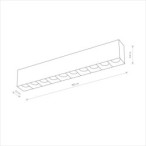 Taškinis šviestuvas MIDI LED LED 40W 4000K IP20 Juoda