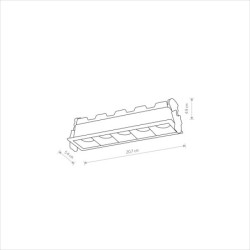 Įleidžiamas lubinis šviestuvas MIDI LED LED 20W 3000K IP20 Juoda