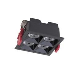 Įleidžiamas lubinis šviestuvas MIDI LED RECESSED LED 16W 4000K IP20 Juoda
