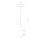 Pakabinamas šviestuvas KARO 3xG9 IP20 Juoda