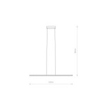 Linijinis šviestuvas BAR LED S LED 27W 3000K IP20 Juoda