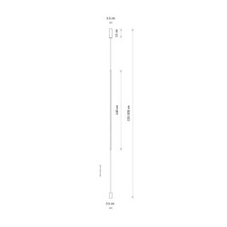 Pakabinamas šviestuvas VERTIC LED LED 19W 3000K IP20 Juoda