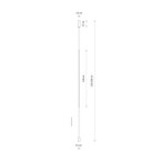 Pakabinamas šviestuvas VERTIC LED LED 19W 3000K IP20 Juoda